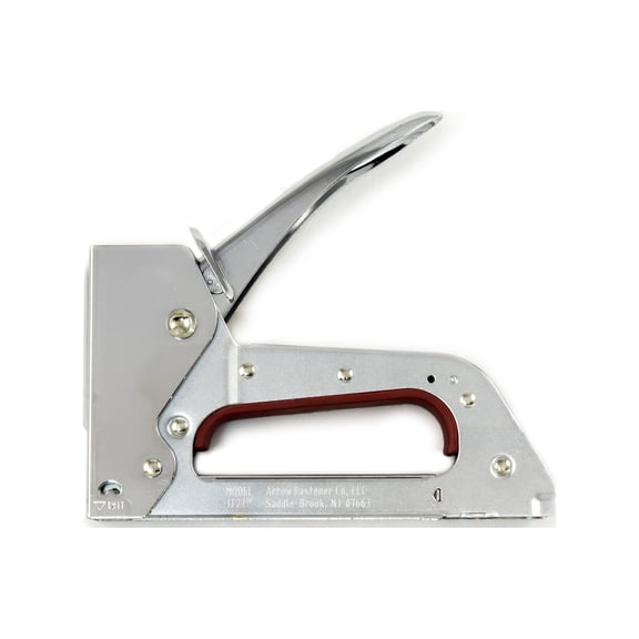 Arrow JT27 Light-Duty Chrome Finish Manual Staple Gun with Bottom Load and Handle Lock