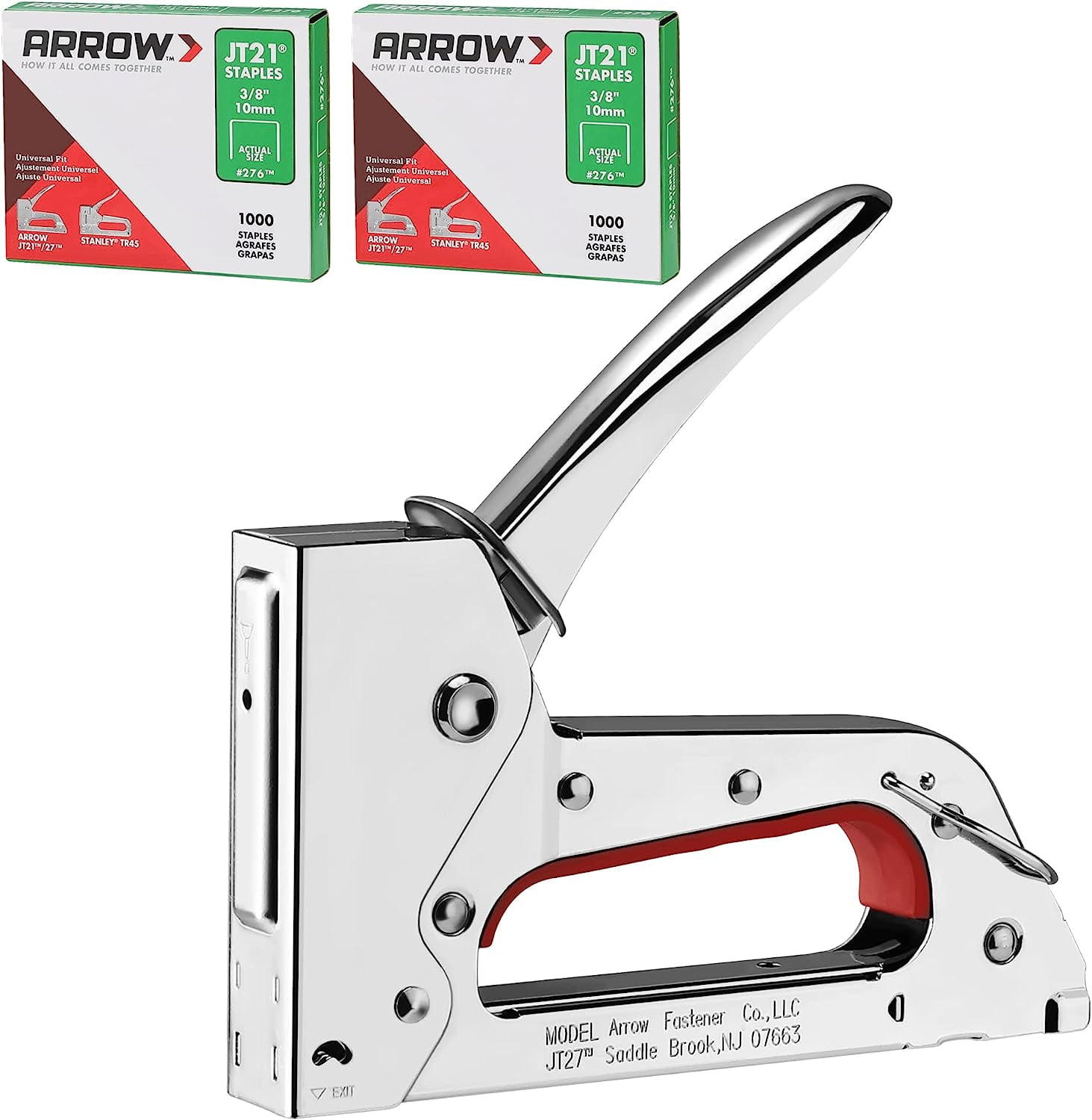 Arrow JT27 Light Duty Staple Gun Kit, Thin Wire Stapler with 2000