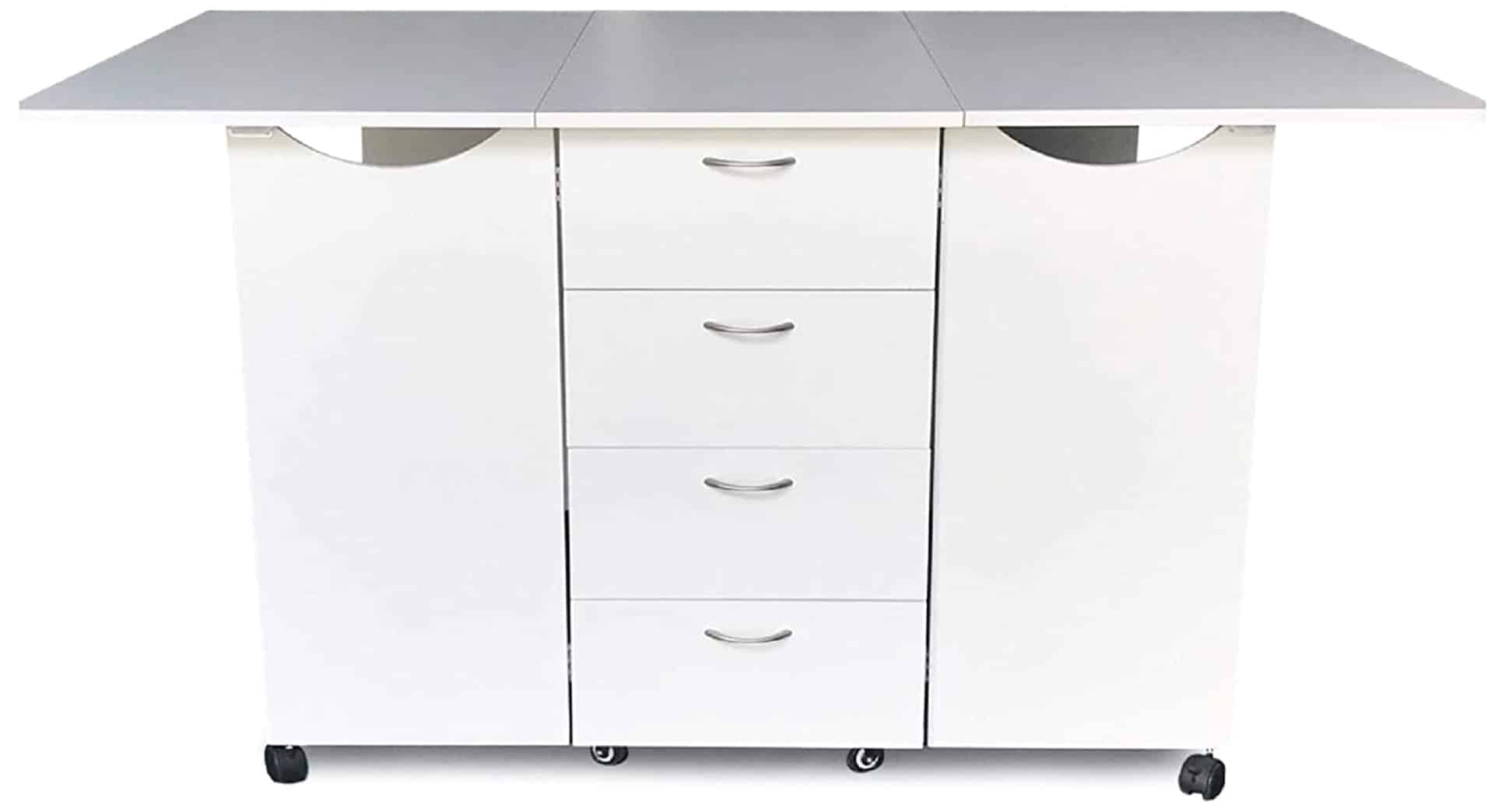 Ash White Multi-Functional Cutting and Storage Table