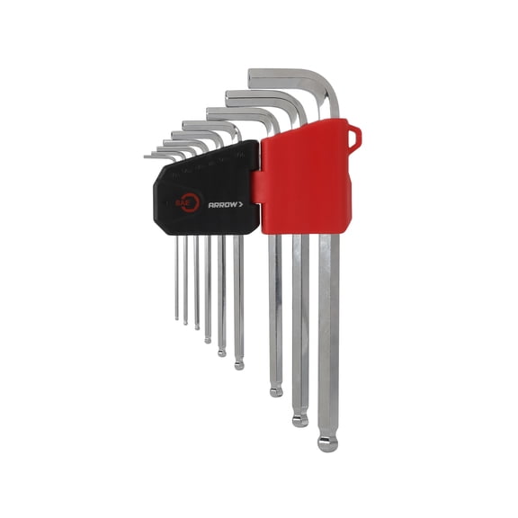 Arrow L-style Hex Key Set with SAE Measurements - 9 Pieces