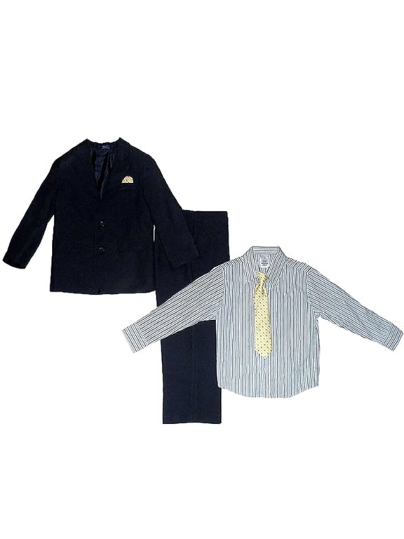 Little Boys Navy Blue 4 Piece Suit - size 6