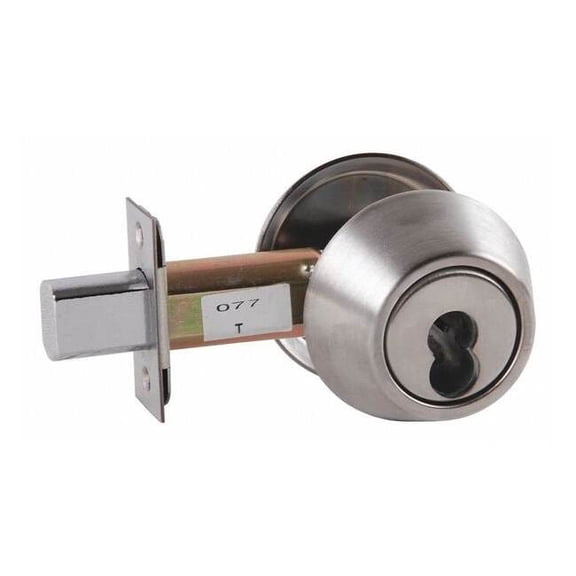 Arrow Lock Deadbolt, Cylindrical, Satin Chrome Finish D61 26D IC