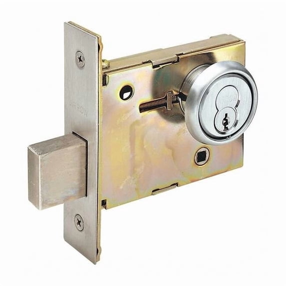 Arrow Lock Deadbolt,Mortise,Satin Chrome Finish N41 26D
