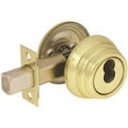 thumbnail image 1 of Arrow Lock E61-IC-346-141-3 E60 Single Cylinder IC Core Deadbolt Backset, Brass, 1 of 1