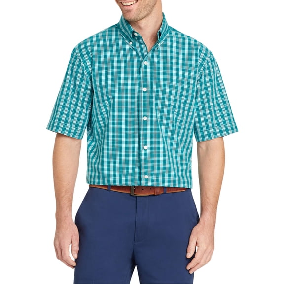 Arrow Men's Big and Tall Hamilton Poplin Wrinkle Free Short Sleeve Shirt