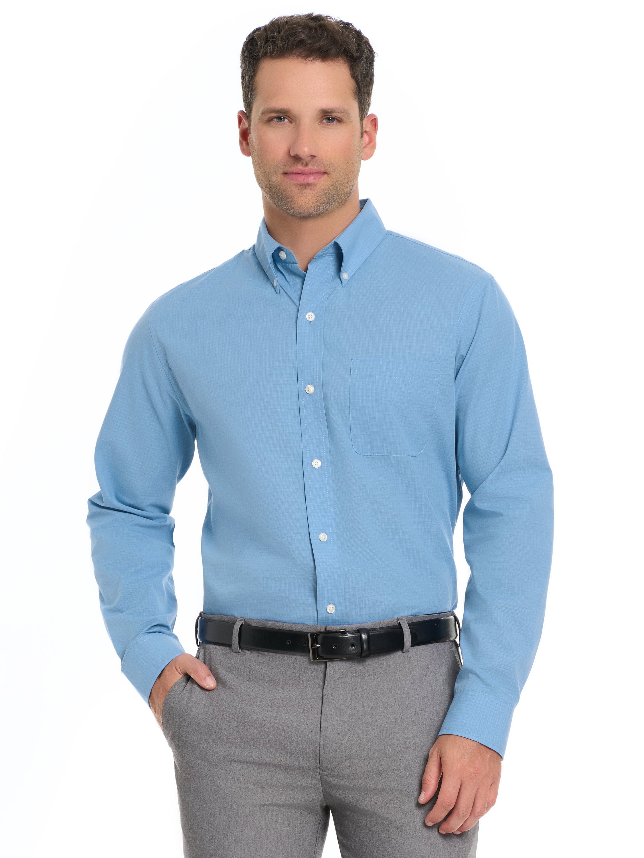 Arrow Men's Hamilton Button Down Dress Shirt with Long Sleeves