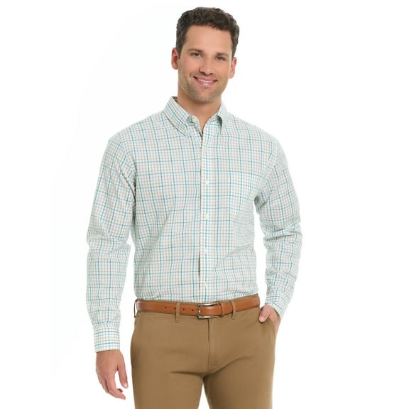Arrow Men’s Hamilton Plaid Button Down Dress Shirt with Long Sleeves