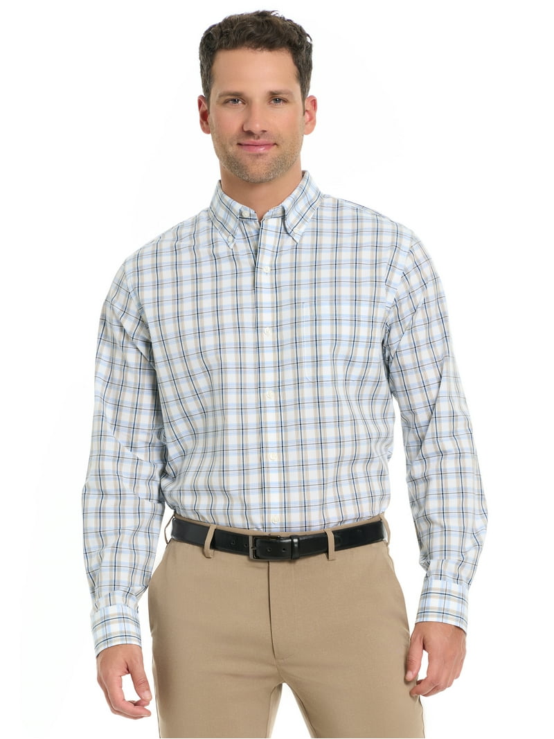 Arrow men's Hamilton Plaid Button Down Dress Shirt