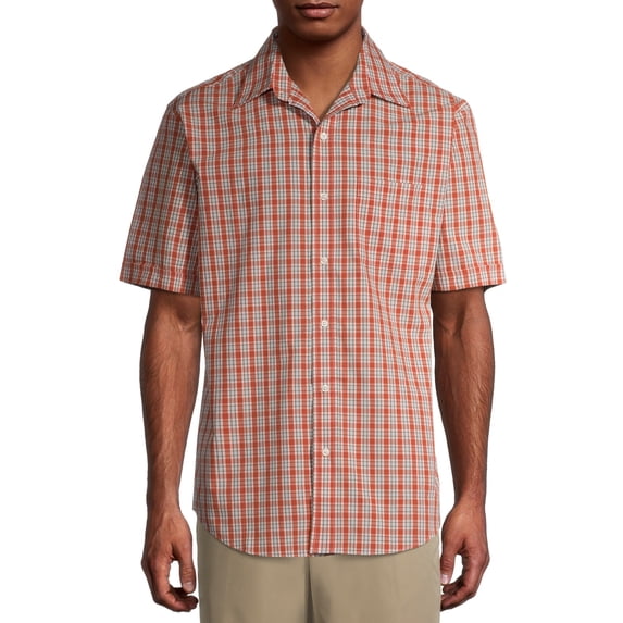 Arrow Men's Hamilton Poplin Wrinkle Free Short Sleeve Shirt