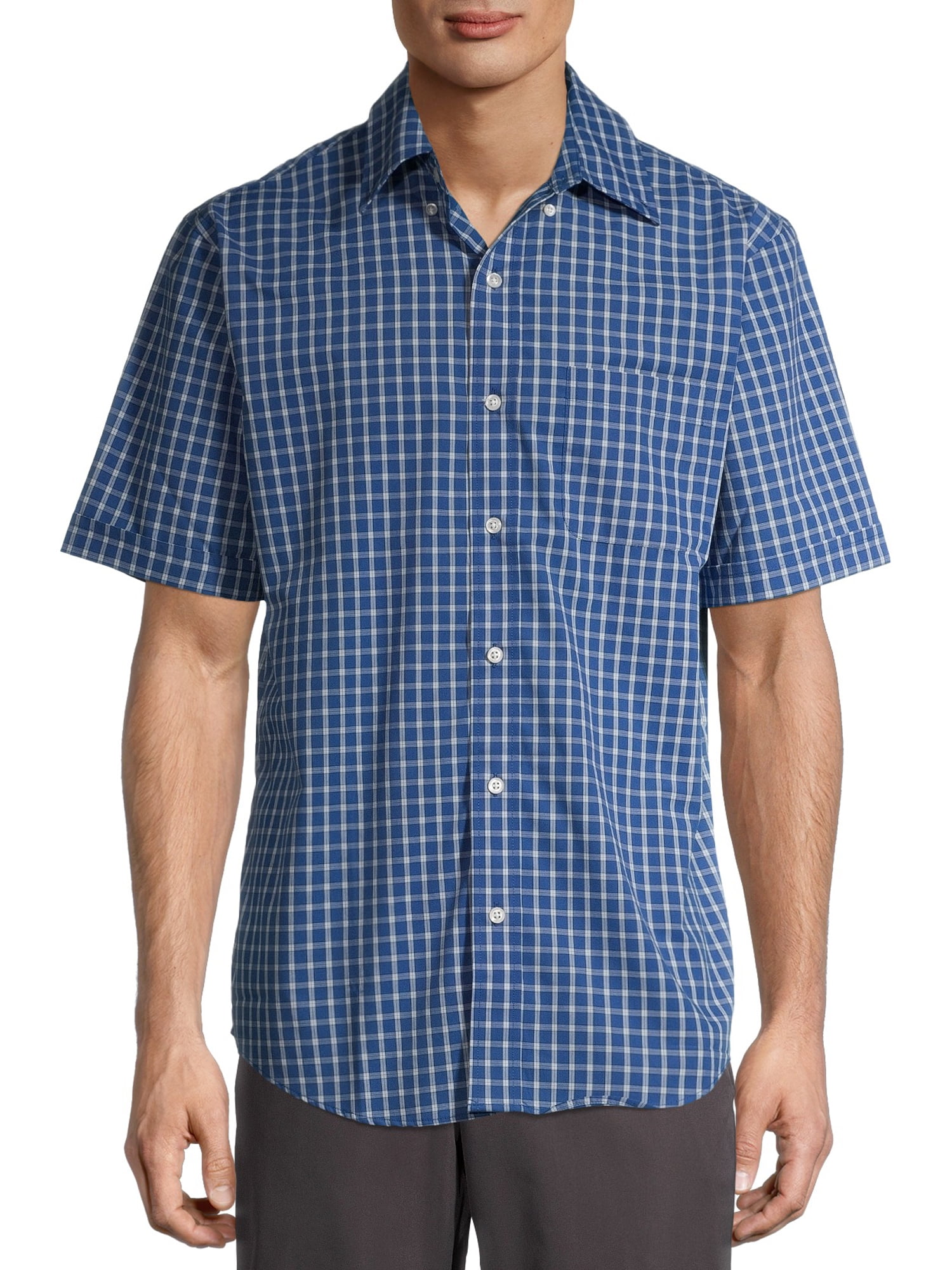 arrow dress shirts short sleeve Arrow Men's Hamilton Poplin Wrinkle Free Short Sleeve Shirt