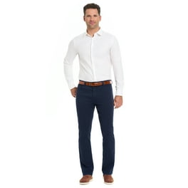 George men's pleated cuffed microfiber dress pant with adjustable waistband on sale