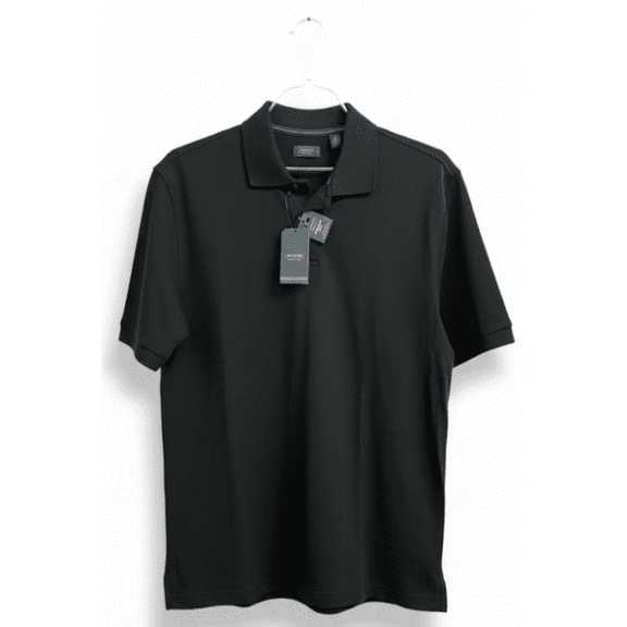 Arrow Mens Polo Shirt Black, Short Sleeve, Moisture-Wicking, Cool Cotton
