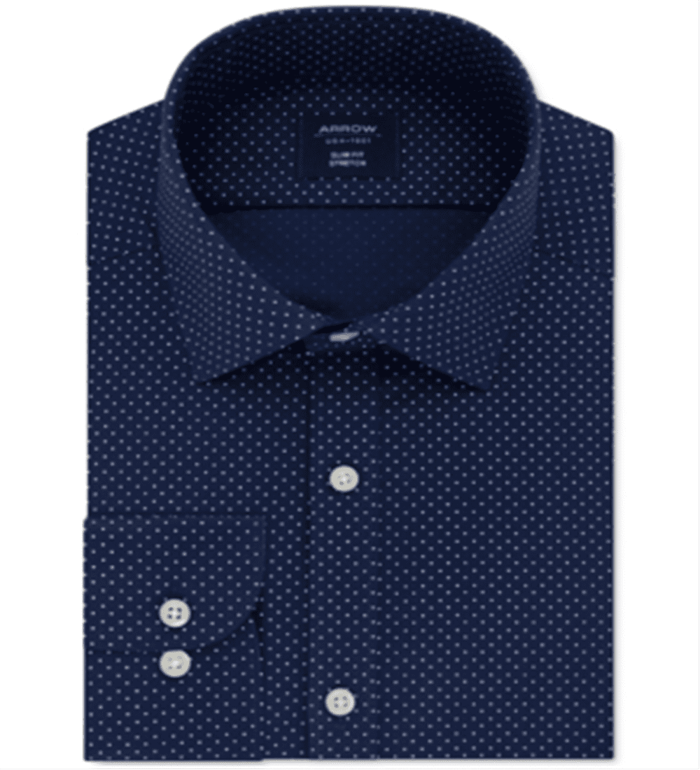 Arrow Men's Slim Fit Stretch Dress Shirt Blue Size 34X35 - Walmart.com Arrow Men's Slim Fit Stretch Dress Shirt Blue Size 34X35 - Walmart.com