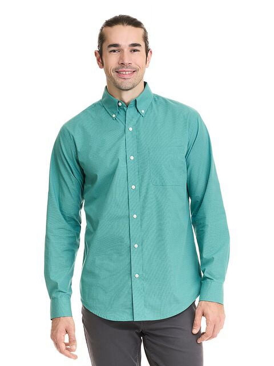 Arrow Men's Solid Poplin Long Sleeve Dress Shirt - Walmart.com