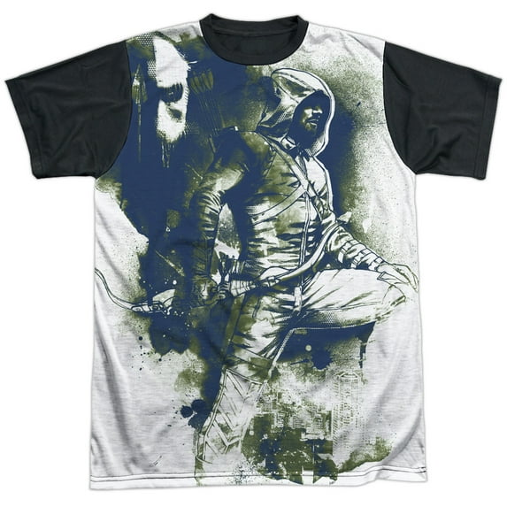 Arrow Men's Spray Paint Sublimation T-shirt Large White