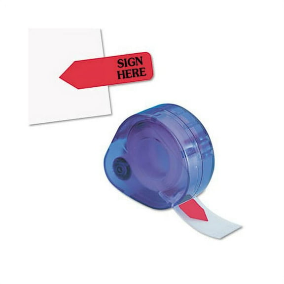 Arrow Message Page Flags in Dispenser "Sign Here", Red, 120 Flags/ Dispenser