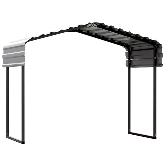 Arrow 6 x 10 x 7 ft Eggshell Metal Canopy