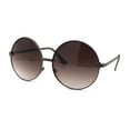 thumbnail image 1 of Arrow Metal Jewel Hinge Round Circle Lens Oversized Hippie Metal Rim Sunglasses Copper - Brown, 1 of 4