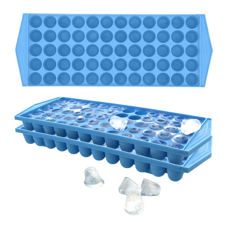 WIBIMEN Mini Ice Cube Trays, Upgraded Small Ice Cube Trays Easy Release,  Blue