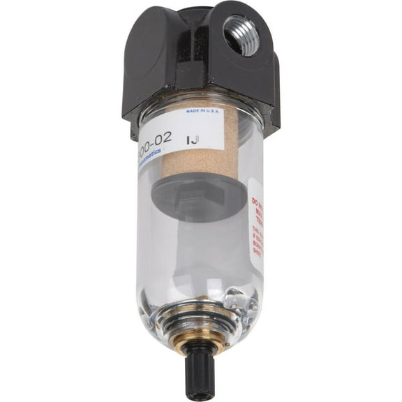 Arrow Mini Particulate Filter F300-02 Poly Bowl 1/4"" Npt 150 PSI