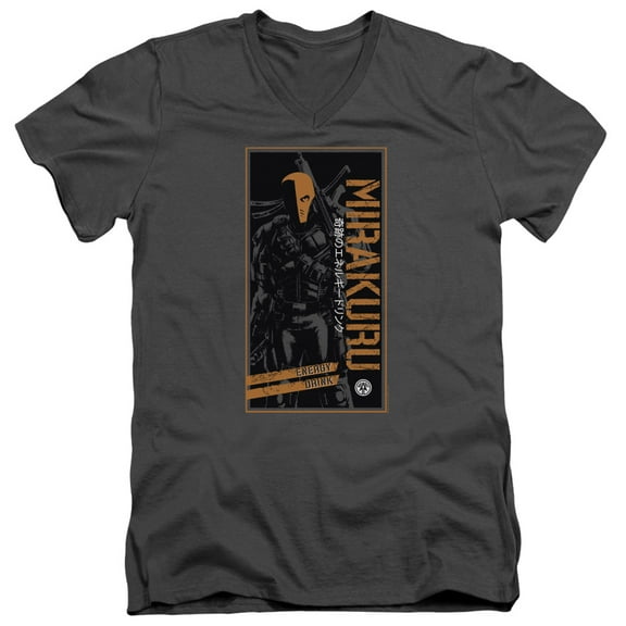 Arrow Mirakura Energy Drink S/S Adult V-Neck T-Shirt 30/1 T-Shirt Charcoal