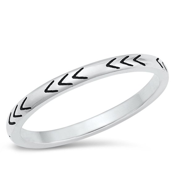 Arrow Moving Forward Ring .925 Sterling Silver Band Jewelry Female Male Unisex Size 8