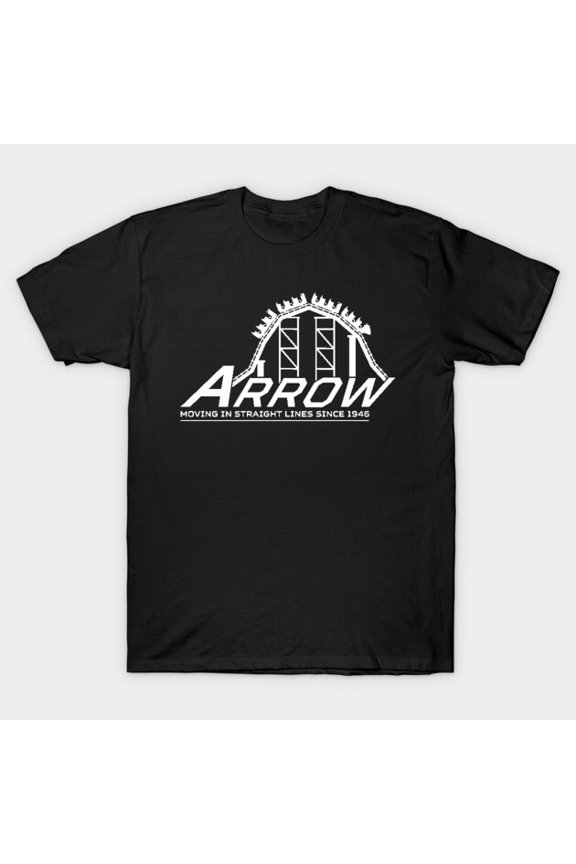 Arrow Moving In Straight Lines Minimalist Vector Indicator Directional Unisex T-Shirt, up to size 3XL.