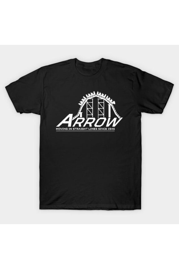 Arrow Moving In Straight Lines Minimalist Vector Indicator Directional Unisex T-Shirt, up to size 3XL.
