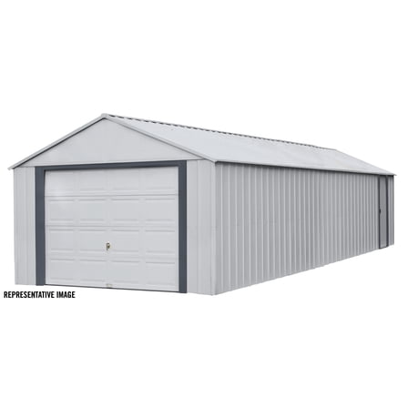 Arrow Murryhill 14 x 31 x 1 ft Grey Steel Garage