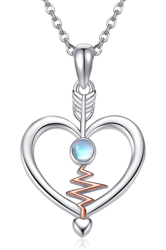 Arrow Necklace 925 Sterling Silver Heart Arrow Pendant Archery Necklace Arrow Jewelry Gifts for Women