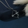 thumbnail image 1 of Arrow Necklace, Sagittarius Zodiac Jewelry, Minimalist Necklace, Gift For Her, Bow Necklace Gift For Mom, 1 of 4