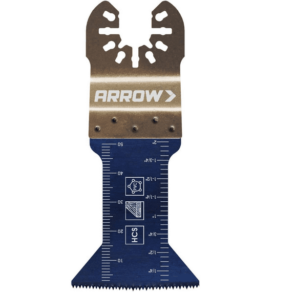 Arrow OSC104-1 Japanese Tooth Tough Curve Wood Oscillating Tool Blade for Hardwood, Wood, PVC, Drywall, Universal, Fits Most Multitools, 1-3/4 Inch