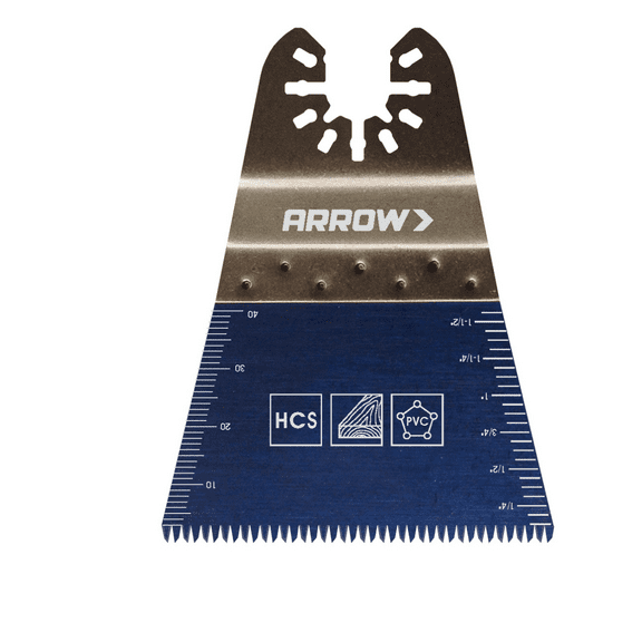 Arrow OSC106-1 Japanese Tooth Oscillating Blade for Hardwood, Wood, PVC, Drywall, Universal, Fits Most Multitools, 2-11/16 Inch