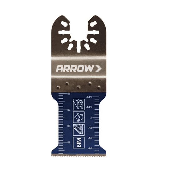 Arrow OSC107-1 Standard Wood and Nail Oscillating Tool Blade for Wood, PVC, Copper Pipe, Drywall, Universal, Fits Most Multitools, 1-5/16 inch, 1-Pack