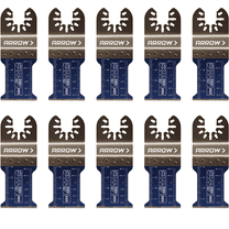 Arrow OSC107-10 Standard Wood and Nail Oscillating Tool Blade for Wood, PVC, Copper Pipe, Drywall, Universal, Fits Most Multitools, 1-5/16 inch, 10-Pack