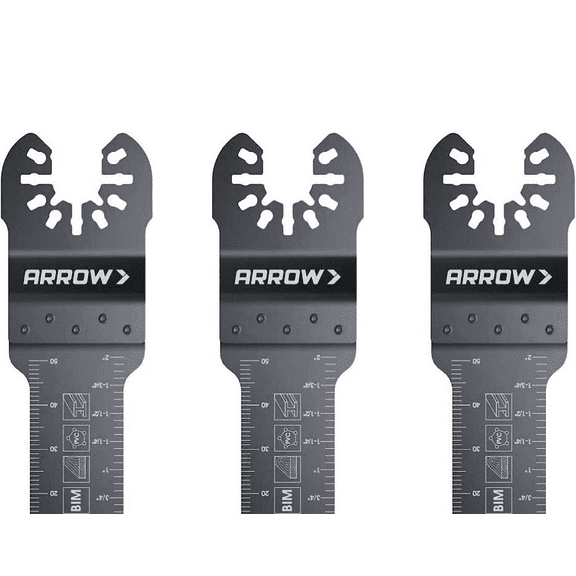 Arrow OSC201-3 Titanium Plunge Cut Metal Oscillating Tool Blade, 1-1/4-In., 3-Pk. - Quantity 1