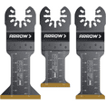 thumbnail image 1 of Arrow OSC201VP-3 Titanium Metal/Wood Variety Pack Oscillating Tool Blades for Metal, Wood, Wood with Nails, PVC, Copper Pipe, Drywall, Universal, Fits Most Multitools, 1-1/4, 1-1/4, 1-3/4, 3-Pack, 1 of 5