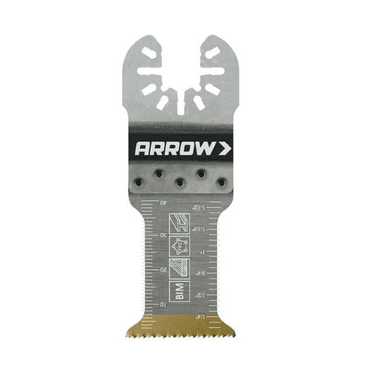 Arrow OSC202-1 Titanium Coated Oscillating Tool Saw Blades for Woodworking, Drywall, PVC, and Metal, Universal, Fits Most Multitools, 1-1/4 in.