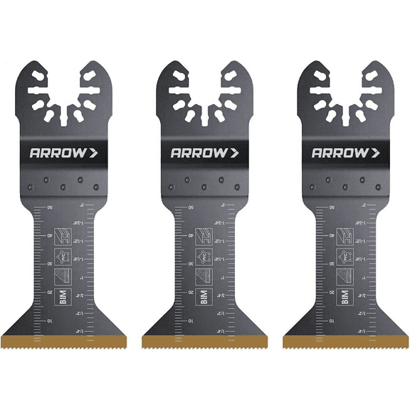 Arrow OSC204-3 Titanium Metal Oscillating Tool Blade, 1-3/4-In., 3-Pk