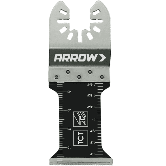 Arrow OSC302-1 Titanium Coated Carbide Enhanced Oscillating Multitool Saw Blades for Wood, Drywall, PVC, and Metal, Universal, Fits Most Multitools, 1-3/8 Inch