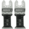 thumbnail image 1 of Arrow OSC302-2 Titanium Coated Carbide Enhanced Oscillating Multitool Saw Blades for Wood, Drywall, PVC, and Metal, Universal, Fits Most Multitools, 1-3/8 Inch, 2-Pack, 1 of 3