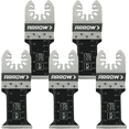 thumbnail image 1 of Arrow OSC302-5 Titanium Coated Carbide Enhanced Oscillating Multitool Saw Blades for Wood, Drywall, PVC, and Metal, Universal, Fits Most Multitools, 1-3/8 Inch, 5-Pack, 1 of 3