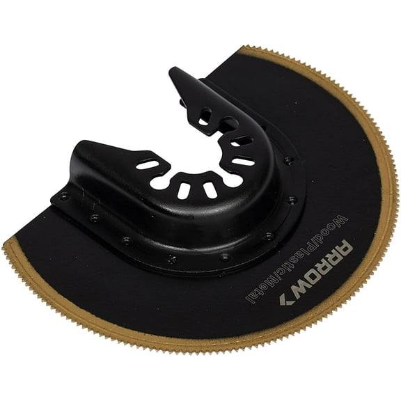 Arrow OSC35CA Titanium Coated Bi-Metal Oscillating Tool Radial Saw Blade for Woodworking, Drywall, PVC, and Metal, 3-1/2 Inch