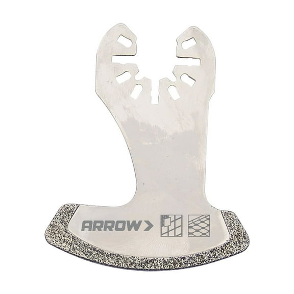 Arrow OSC4MT-1 Diamond Grit Oscillating Tool Boot Saw Blade for Brick Mortar and Tile Grout, Universal, Fits Most Multitools, 2-1/4 Inch