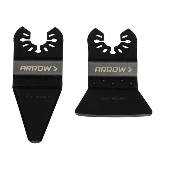 Arrow OSCSCPK-2A Purpose Scraping Blade Kit for Oscillating Multitools, Includes 2 Scrapers for Removal of Paint, Caulk, Adhesives, and Sealants