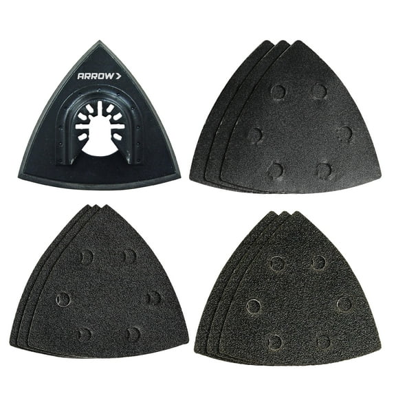 Arrow Fastener 109189 Multi-Tool Triangle Sandpaper, 10 Piece - Pack of 5