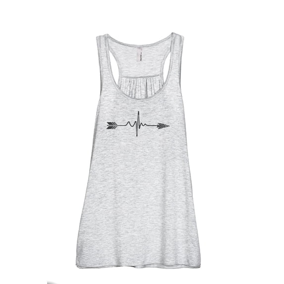 Arrow Path Life Women's Fashion Sleeveless Flowy Racerback Workout Yoga Tank Top Sport Grey Large