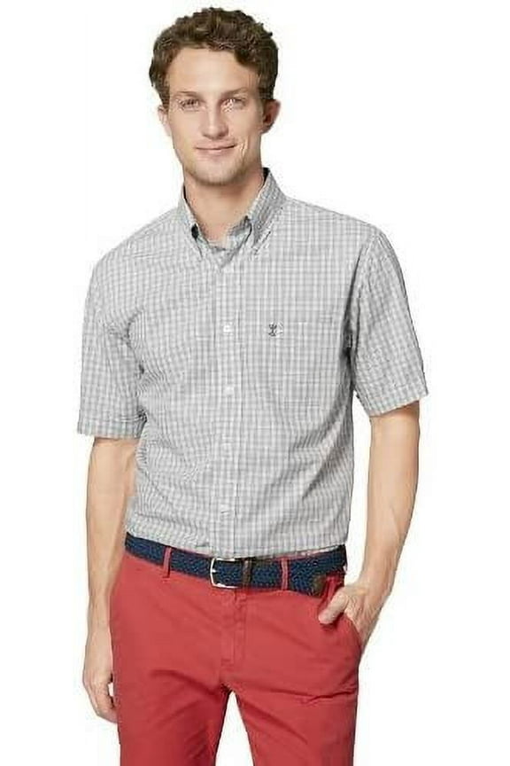 Arrow Plaid Poplin Casual Button-Down Shirt