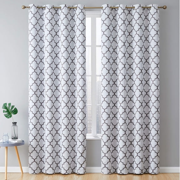 Arrow Printed Room Darkening Thermal Grommet Window Curtain Drape Panels - Set of 2 - 72 inch Long