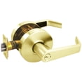 thumbnail image 1 of Arrow RL11-SR-03-CS Grade 2 Turn-Pushbutton Entrance Cylindrical Lock Sierra Lever Conventional Cylinder Schlage C Keyway Bright Brass Finish Non-handed, 1 of 1